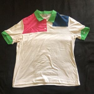 Color Block Button Shirt